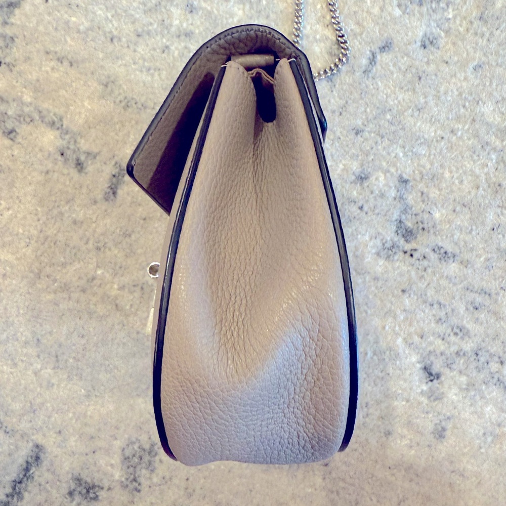 Chloe Grained Lambskin Drew Shoulder Gray Bag - Picture 6 of 10